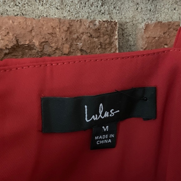 Lulus Reinette Elegant Red Women's Tulip Hem Midi Formal Dress - Picture 5 of 11